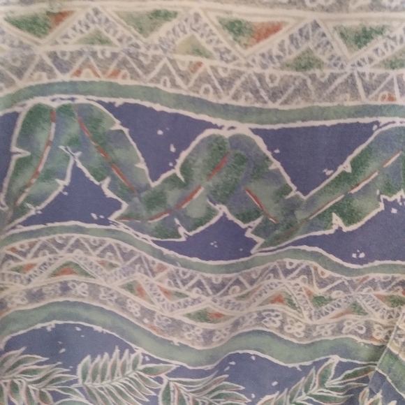 Ralph Lauren Chaps Cotton Short Sleeve Hawaiian Button Up Shirt Size Large - Picture 10 of 13